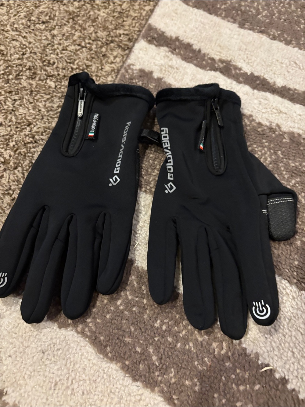 Black Women's Touchscreen Winter Gloves